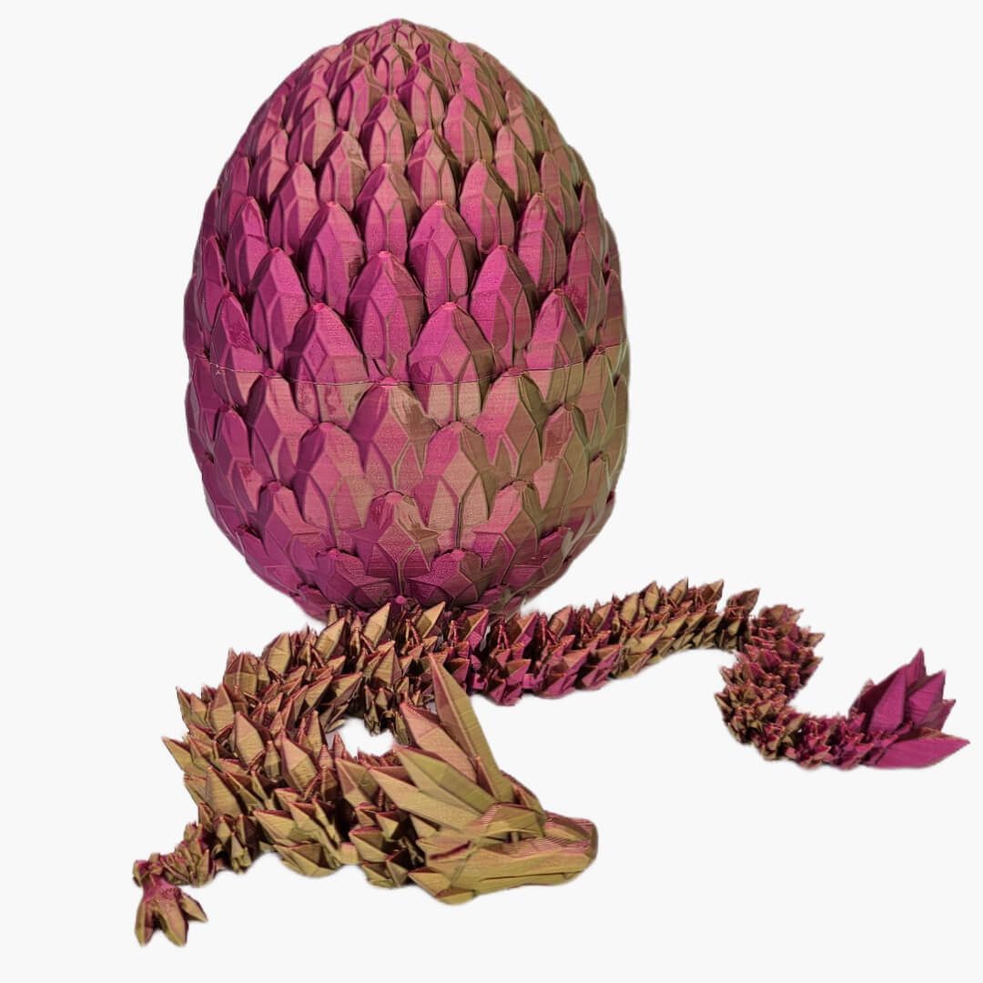 Articulated Magic Crystal Dragon with Egg