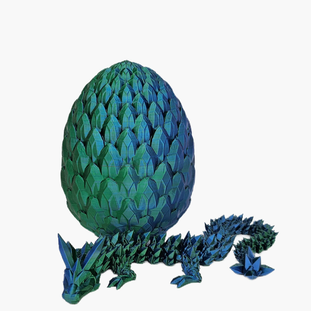 Articulated Magic Crystal Dragon with Egg