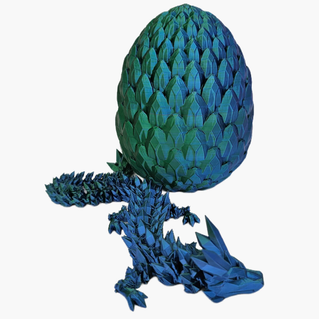 Articulated Magic Crystal Dragon with Egg