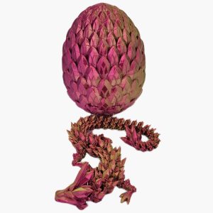 Articulated Crystal Dragon with Egg