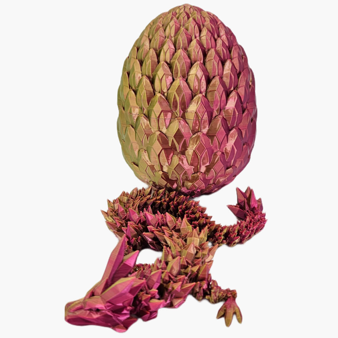 Articulated Magic Crystal Dragon with Egg