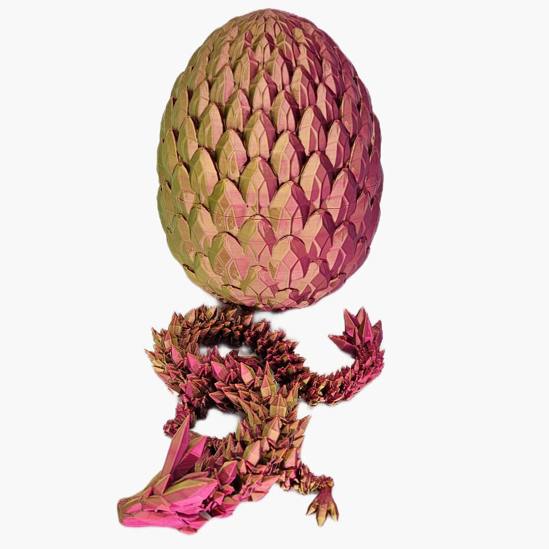 Articulated Magic Crystal Dragon with Egg