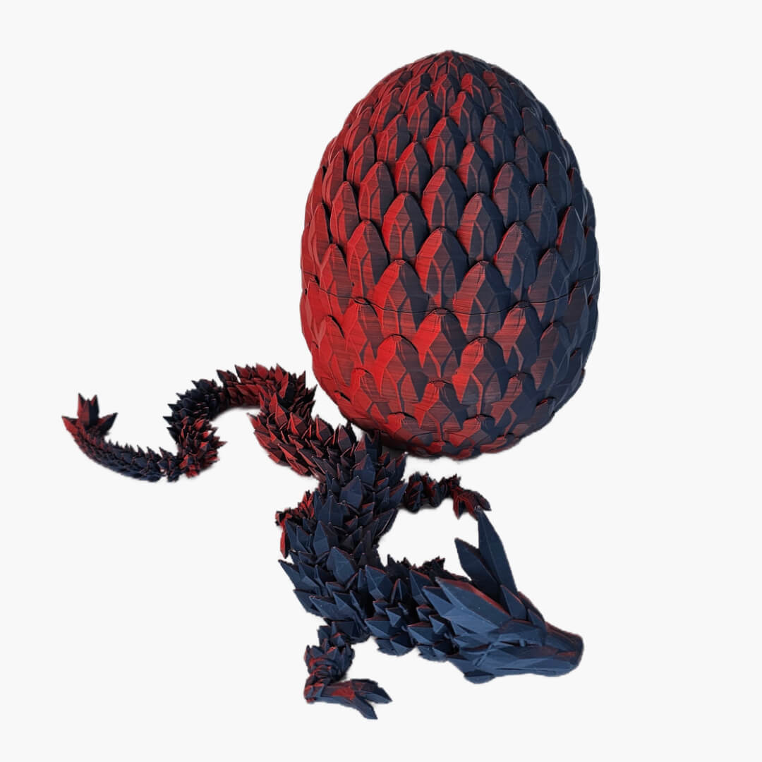 Articulated Magic Crystal Dragon with Egg