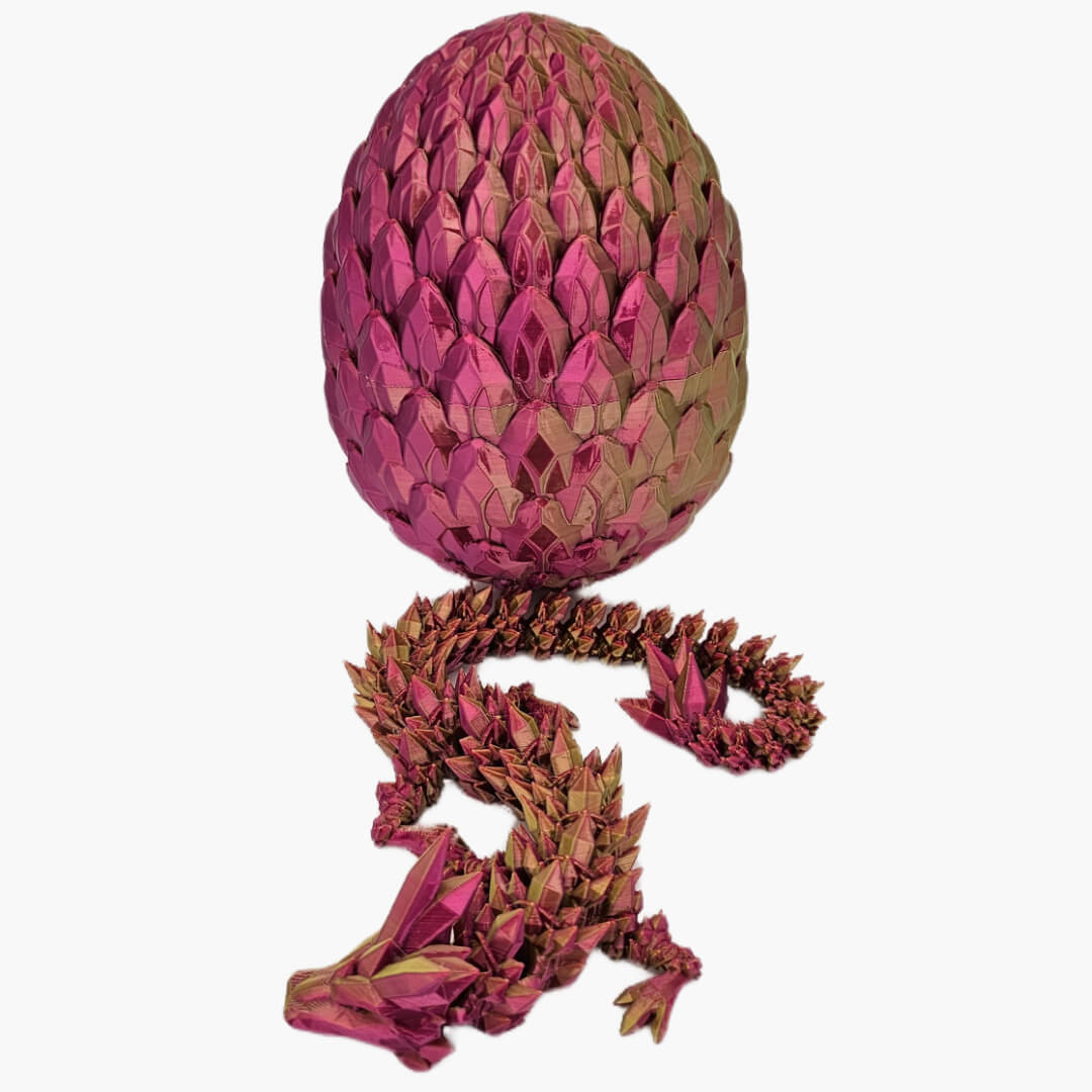 Articulated Magic Crystal Dragon with Egg