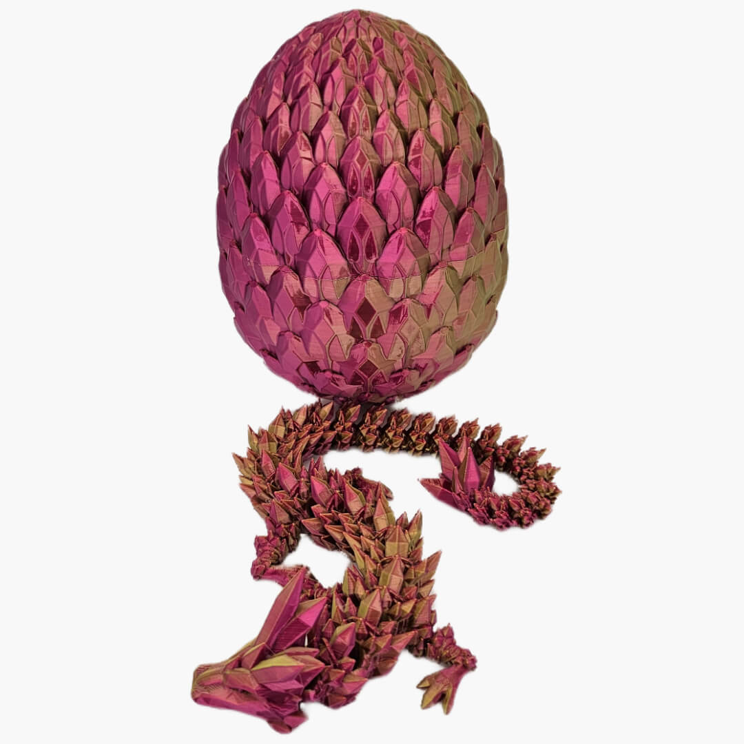 Articulated Magic Crystal Dragon with Egg