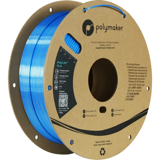 PolyLite Dual Silk PLA Beluga Silver-Blue