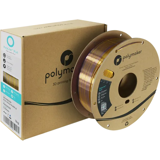 PolyLite Dual Silk PLA Sovereign Gold-Purple