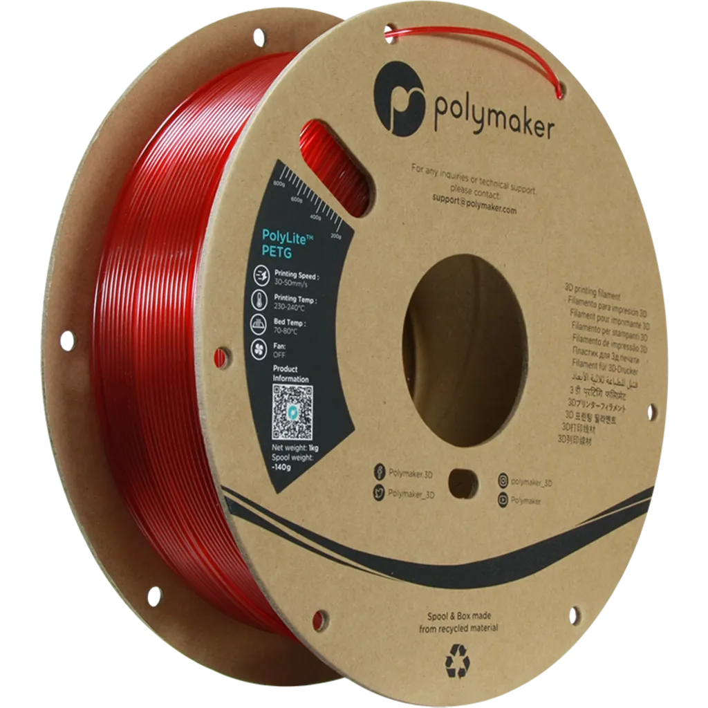 Polymaker PolyLite™ PETG Translucent Red